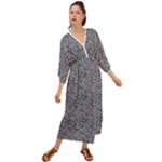 Blue Black Snake Pattern Grecian Style  Maxi Dress