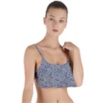 Blue Black Snake Pattern Layered Top Bikini Top 