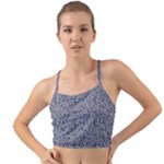 Blue Black Snake Pattern Mini Tank Bikini Top