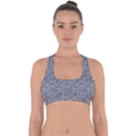 Blue Black Snake Pattern Cross Back Hipster Bikini Top 