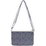 Blue Black Snake Pattern Double Gusset Crossbody Bag