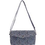 Blue Black Snake Pattern Removable Strap Clutch Bag