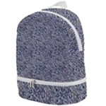 Blue Black Snake Pattern Zip Bottom Backpack