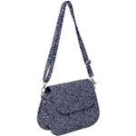 Blue Black Snake Pattern Saddle Handbag