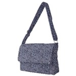 Blue Black Snake Pattern Full Print Messenger Bag (M)