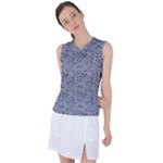 Blue Black Snake Pattern Women s Sleeveless Sports Top