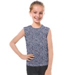Blue Black Snake Pattern Kids  Mesh Tank Top