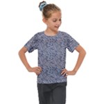 Blue Black Snake Pattern Kids  Mesh Piece T-Shirt