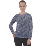 Blue Black Snake Pattern Women s Long Sleeve Raglan T-Shirt