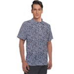 Blue Black Snake Pattern Men s Polo T-Shirt