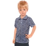 Blue Black Snake Pattern Kids  Polo T-Shirt