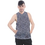 Blue Black Snake Pattern Men s Sleeveless Hoodie