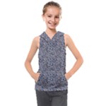 Blue Black Snake Pattern Kids  Sleeveless Hoodie