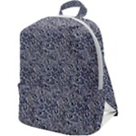 Blue Black Snake Pattern Zip Up Backpack