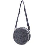 Blue Black Snake Pattern Crossbody Circle Bag