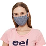 Blue Black Snake Pattern Crease Cloth Face Mask (Adult)