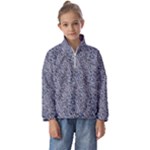 Blue Black Snake Pattern Kids  Half Zip Hoodie