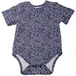 Blue Black Snake Pattern Baby Short Sleeve Bodysuit
