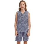 Blue Black Snake Pattern Kids  Basketball Mesh Set