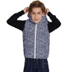 Blue Black Snake Pattern Kids  Stylish Hooded Puffer Vest
