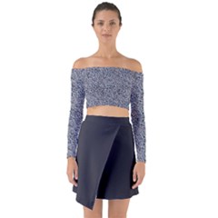 Long Sleeve Off Shoulder Crop Top 