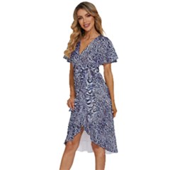 Women s Kimono Wrap Satin Dress 