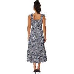 Tie-Strap Tiered Midi Chiffon Dress 