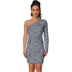 Long Sleeve One Shoulder Mini Dress 