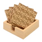Blue Black Snake Pattern Bamboo Coaster Set