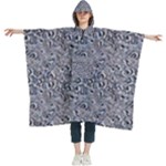 Blue Black Snake Pattern Women s Hooded Rain Ponchos