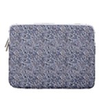 Blue Black Snake Pattern 14  Vertical Laptop Sleeve Case With Pocket