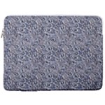 Blue Black Snake Pattern 17  Vertical Laptop Sleeve Case With Pocket