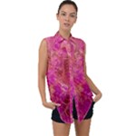 Tondo Sleeveless Chiffon Button Shirt