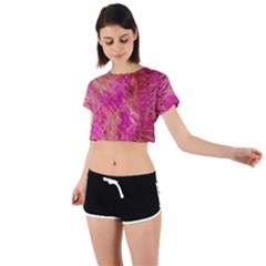 Tie Back Short Sleeve Crop T-Shirt 