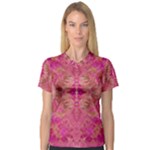 Tondo symmetry V-Neck Sport Mesh T-Shirt
