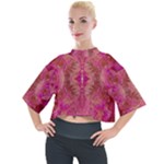 Tondo symmetry Mock Neck T-Shirt