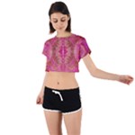 Tondo symmetry Tie Back Short Sleeve Crop T-Shirt