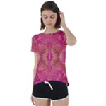 Tondo symmetry Short Sleeve Open Back T-Shirt