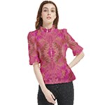 Tondo symmetry Frill Neck Blouse