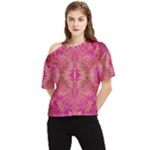 Tondo symmetry One Shoulder Cut Out T-Shirt