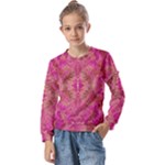 Tondo symmetry Kids  Long Sleeve T-Shirt with Frill 