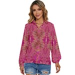 Tondo symmetry Women s Long Sleeve Button Up Shirt