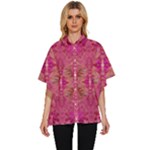 Tondo symmetry Women s Batwing Button Up Shirt