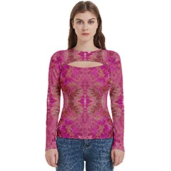 Tondo symmetry Women s Cut Out Long Sleeve T