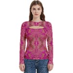 Tondo symmetry Women s Cut Out Long Sleeve T-Shirt
