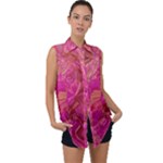  Tondo Wave I Sleeveless Chiffon Button Shirt