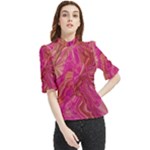  Tondo Wave I Frill Neck Blouse