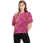  Tondo Wave I One Shoulder Cut Out T-Shirt