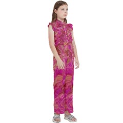 Kids  Sleeveless Ruffle Edge Band Collar Chiffon One Piece 