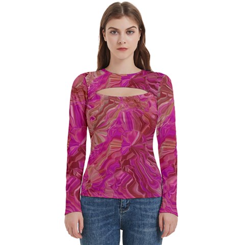 Tondo Wave I Women s Cut Out Long Sleeve T